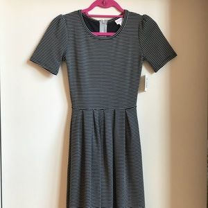 NWT Amelia Black and White Striped Dress